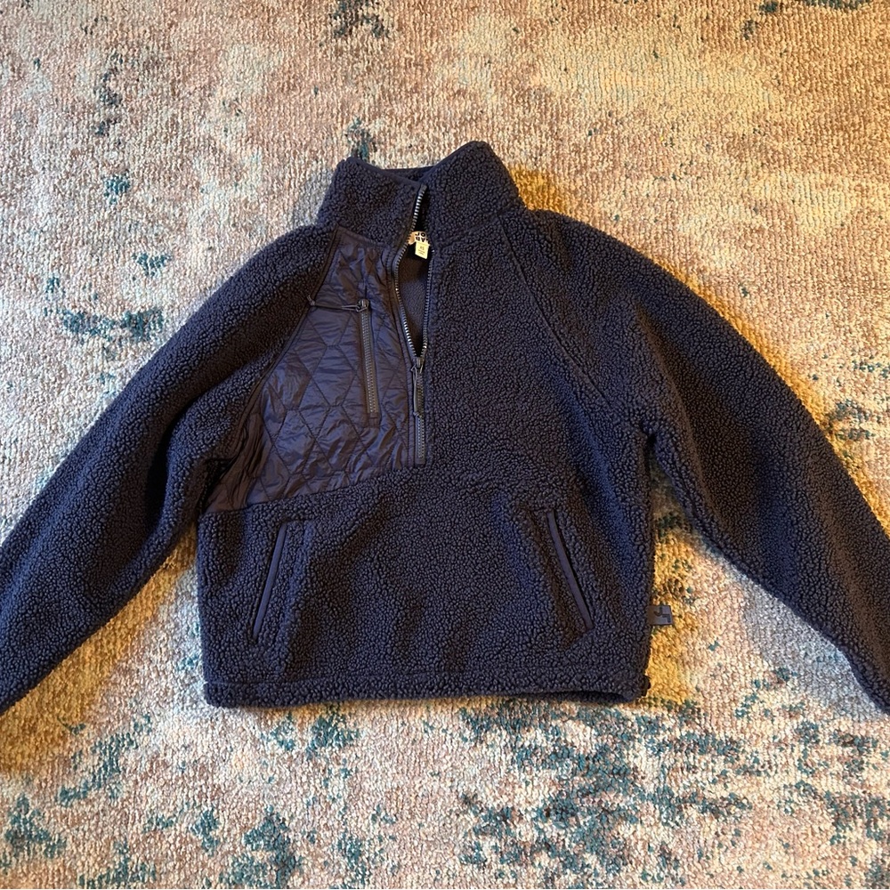 Women’s XS Joy Lab Cropped Navy Fleece Pullover